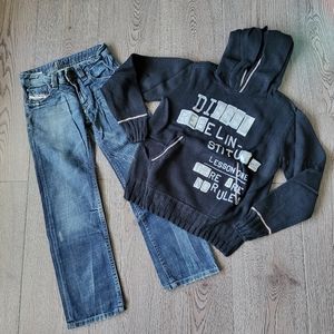 DIESEL jeans and sweater set 6 M